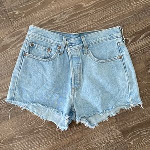 Levi 501 high waisted shorts